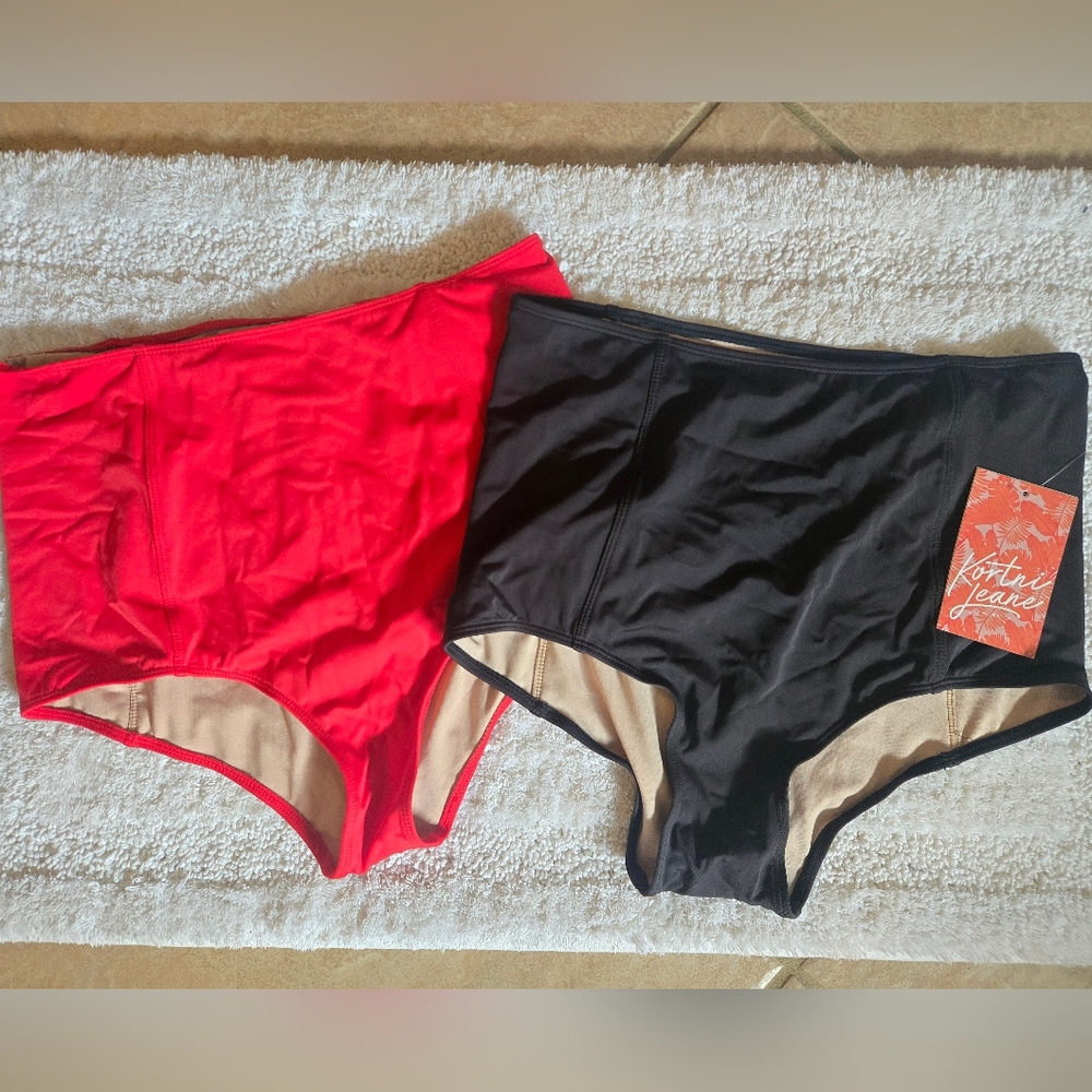 KORTNI JEANE High Waist Swim Bottoms